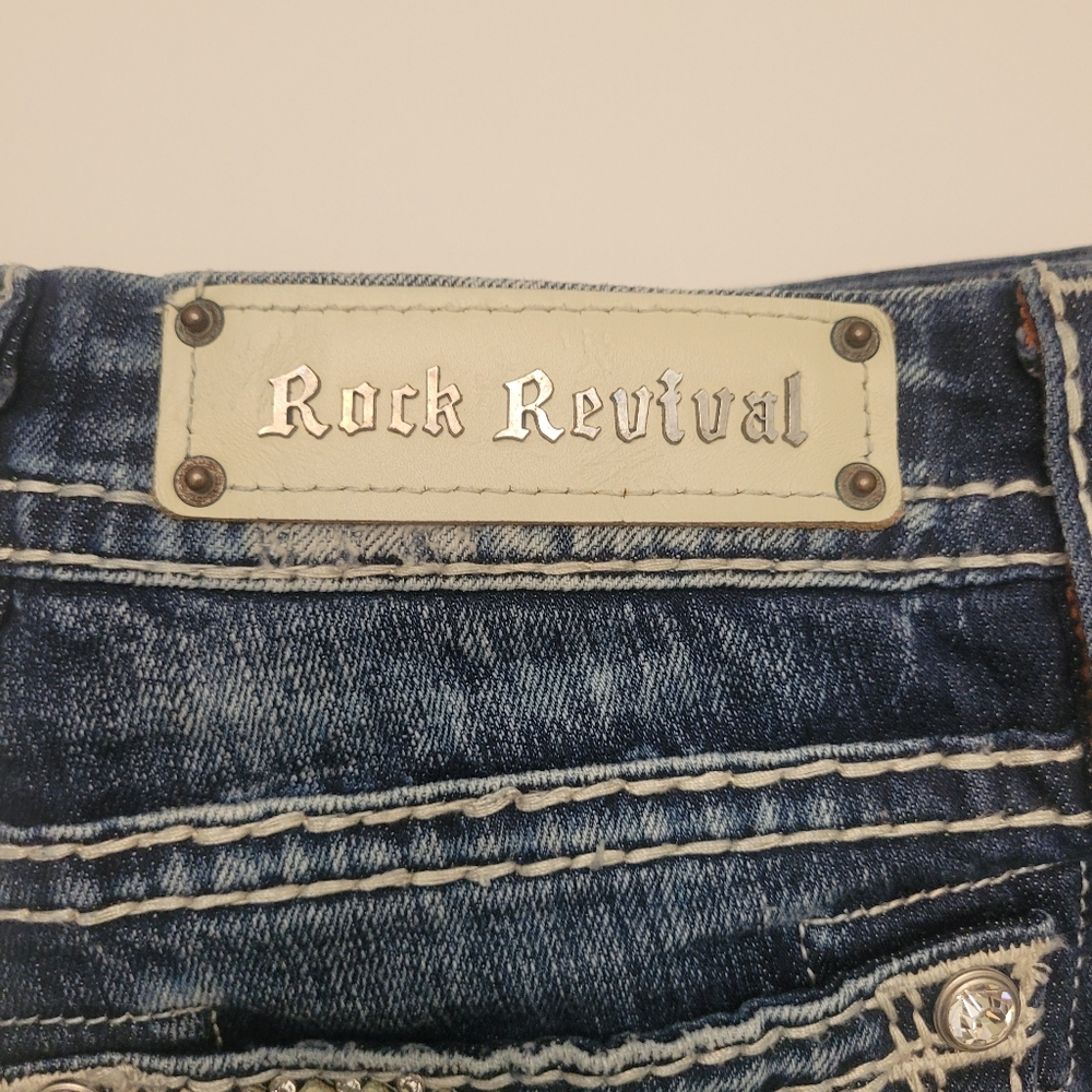 Rock Revival Durk Wash Easy Boot Irene Jeans Size 29 - Picture 5 of 15